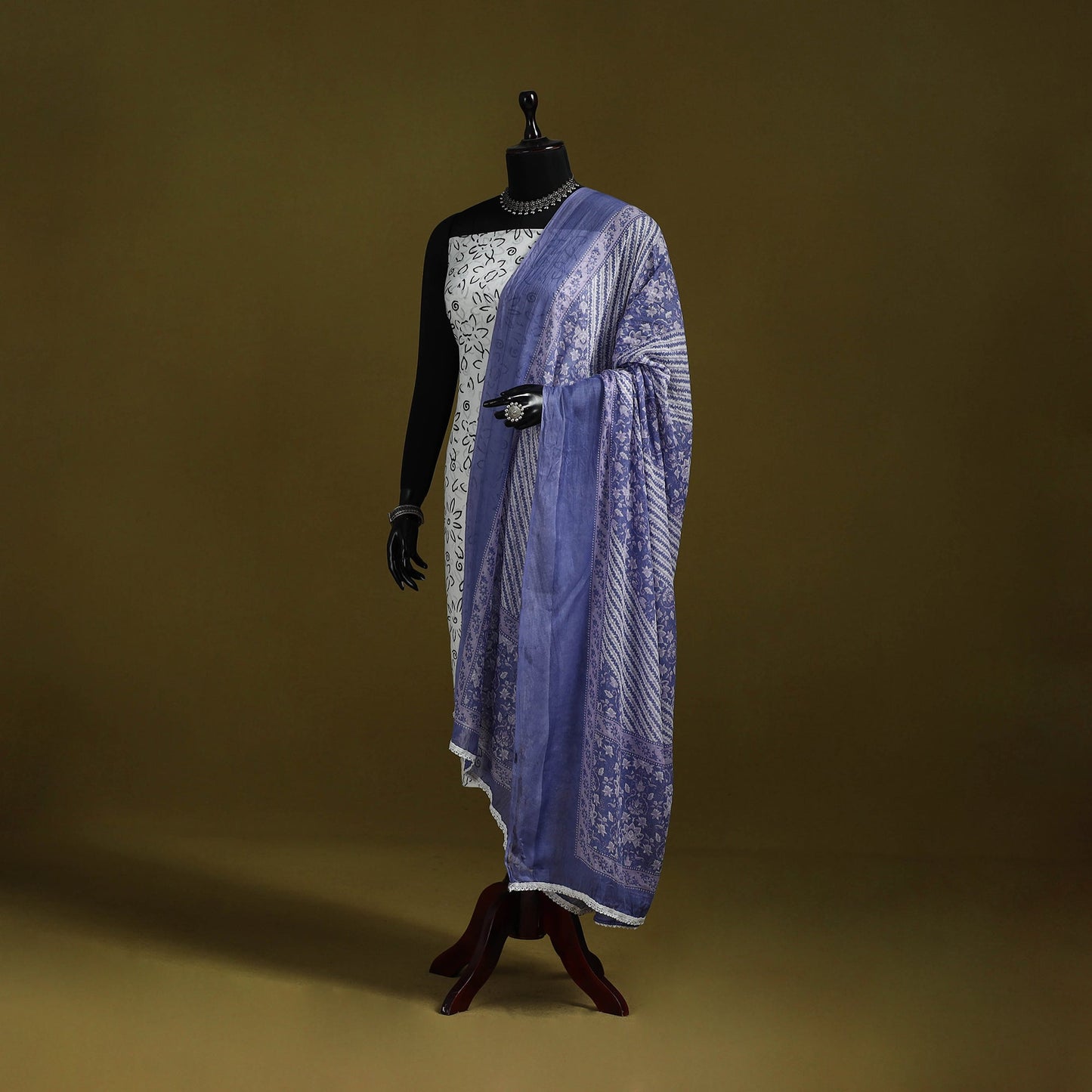 Cotton jaipur printed dupatta 102 - handcrafted