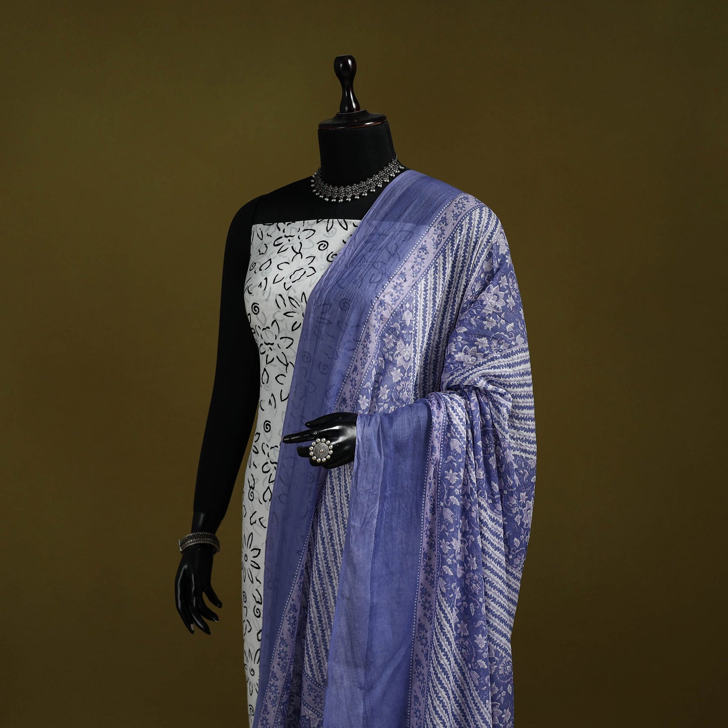 Cotton jaipur printed dupatta 102 - handcrafted