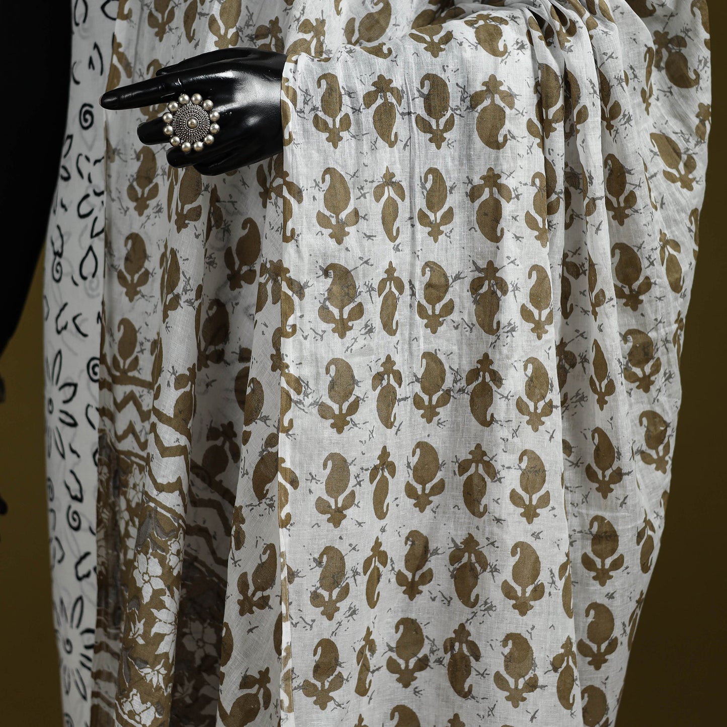 Cotton jaipur printed dupatta 103 - handcrafted