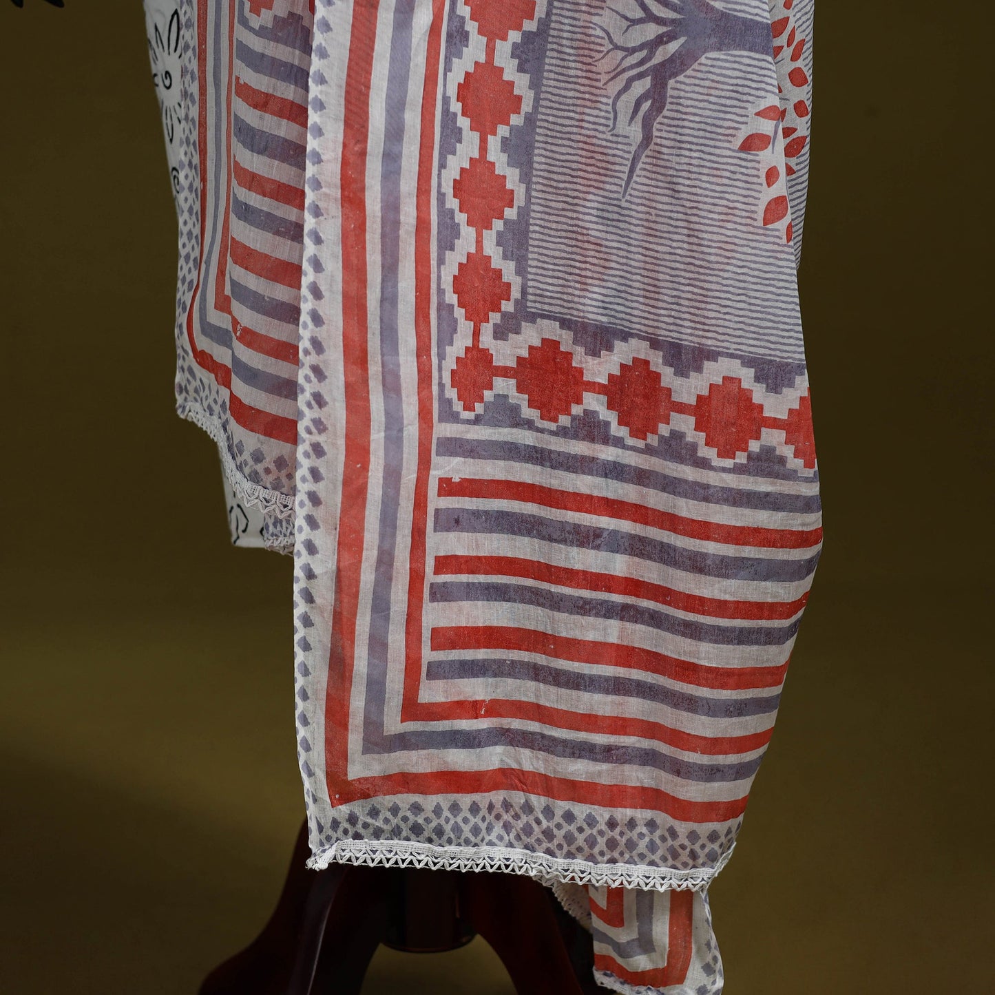 Cotton jaipur printed dupatta 105 - handcrafted