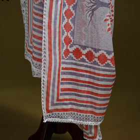 Cotton jaipur printed dupatta 105 - handcrafted