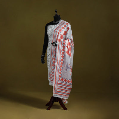 Cotton jaipur printed dupatta 105 - handcrafted