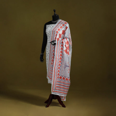 Cotton jaipur printed dupatta 105 - handcrafted