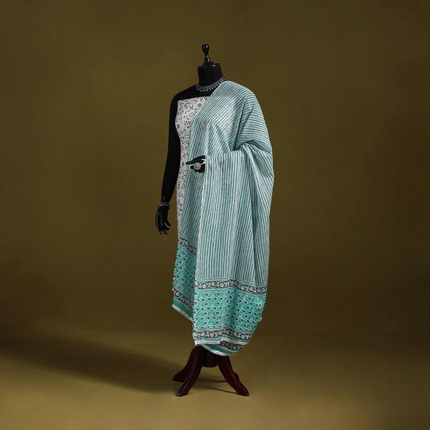 Cotton jaipur printed dupatta 106 - handcrafted