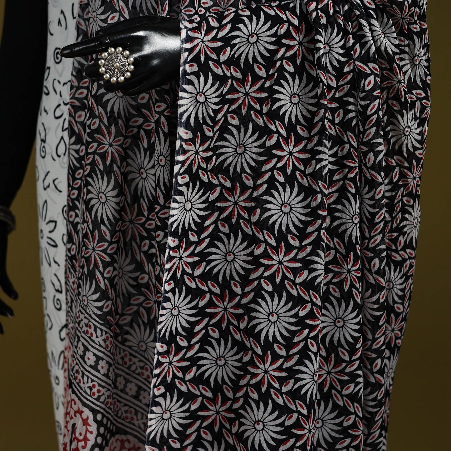 Cotton jaipur printed dupatta 107 - handcrafted