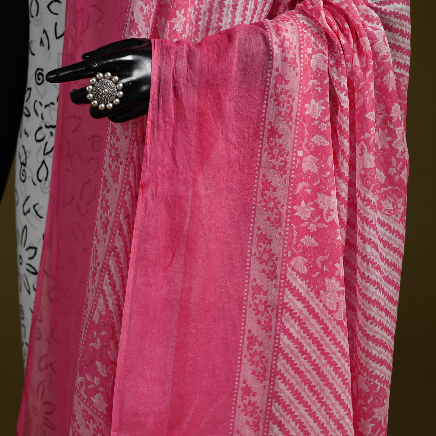 Cotton jaipur printed dupatta 109 - handcrafted