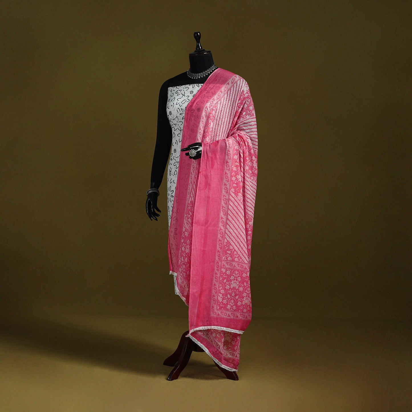 Cotton jaipur printed dupatta 109 - handcrafted