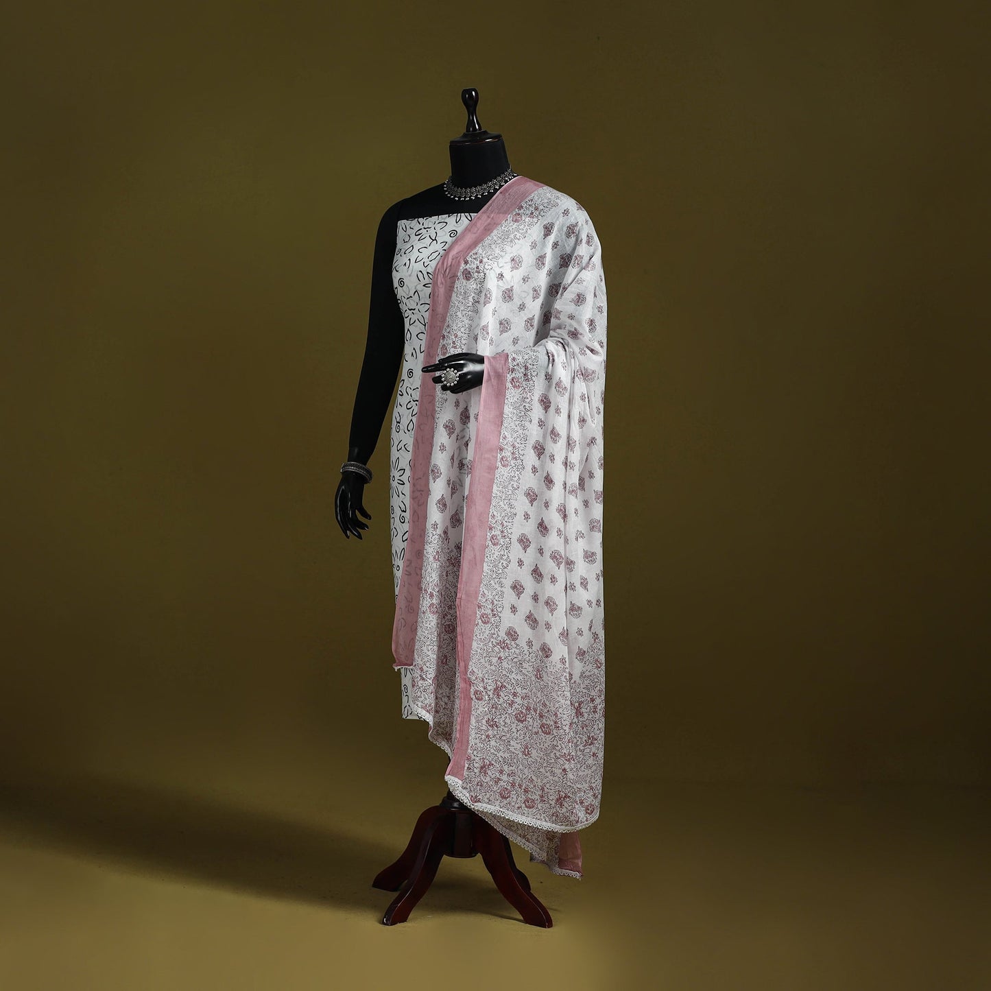 Cotton jaipur printed dupatta 11 - handcrafted