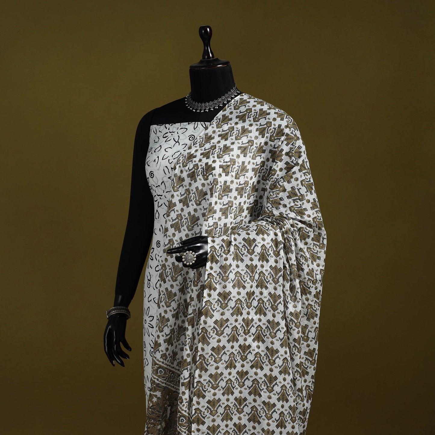 Cotton jaipur printed dupatta 112 - handcrafted