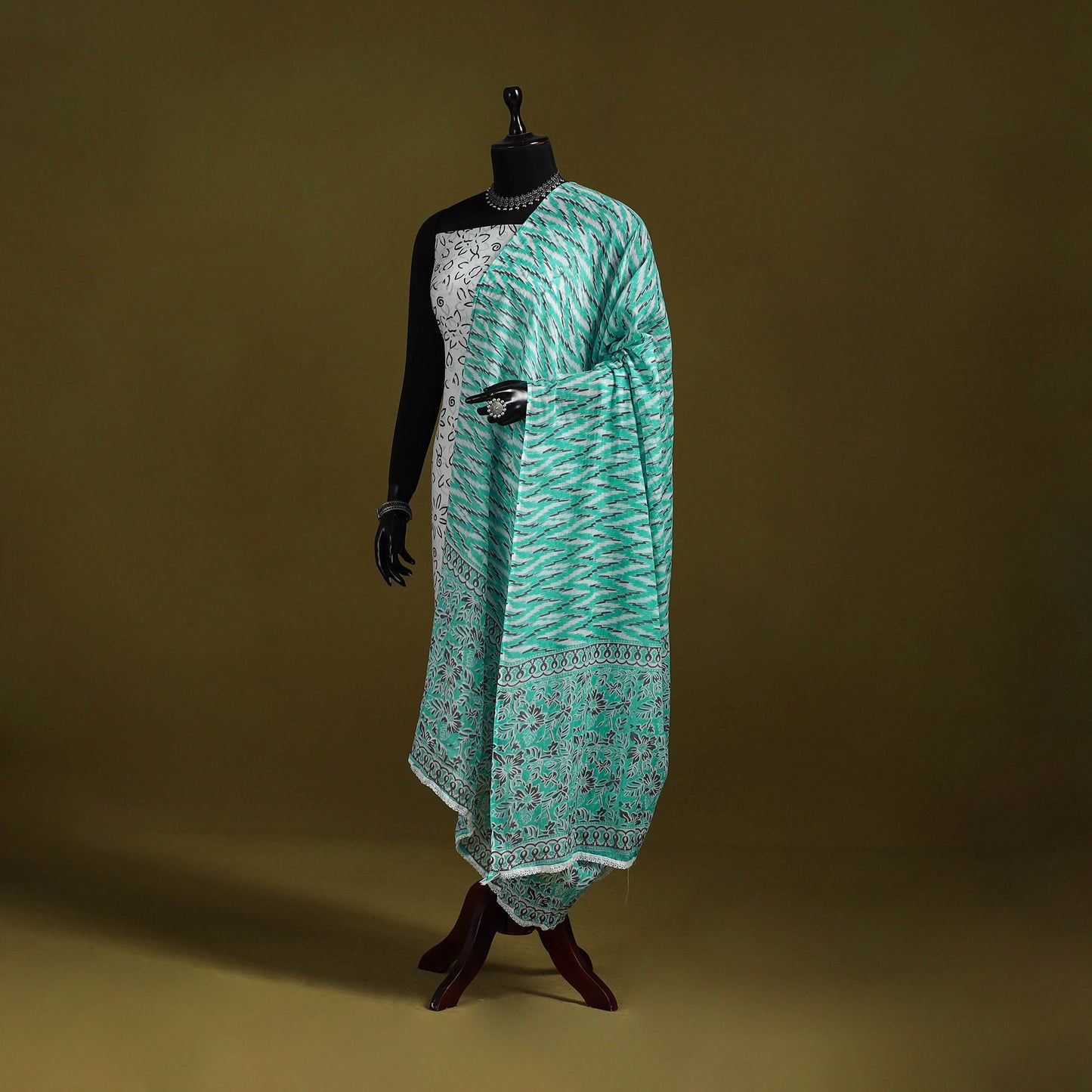 Cotton jaipur printed dupatta 113 - handcrafted