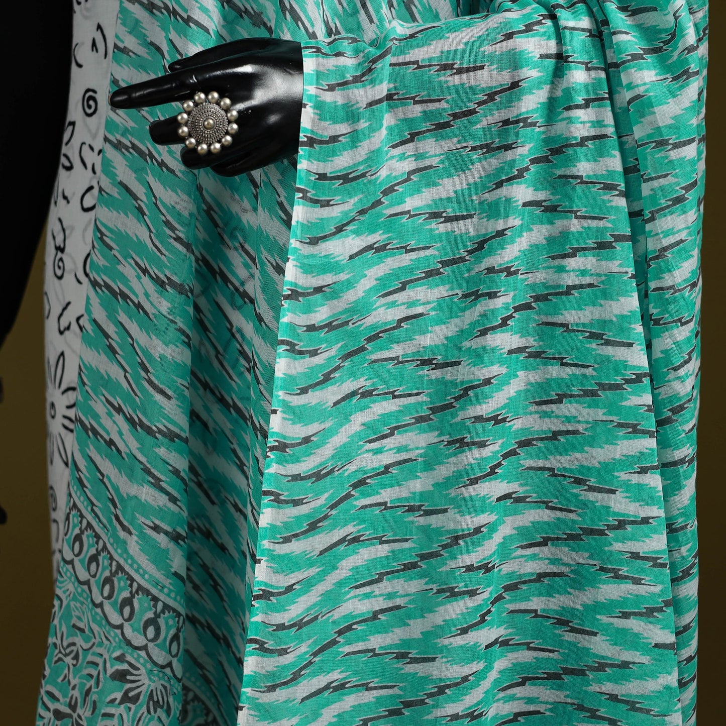 Cotton jaipur printed dupatta 113 - handcrafted