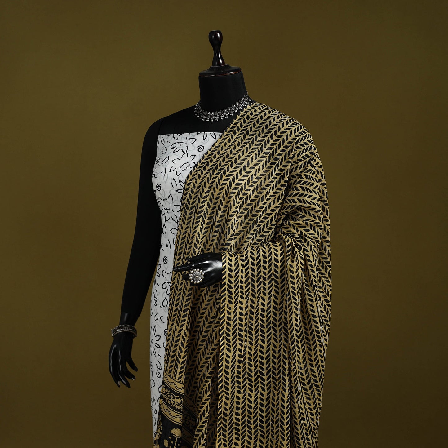 Cotton jaipur printed dupatta 116 - handcrafted