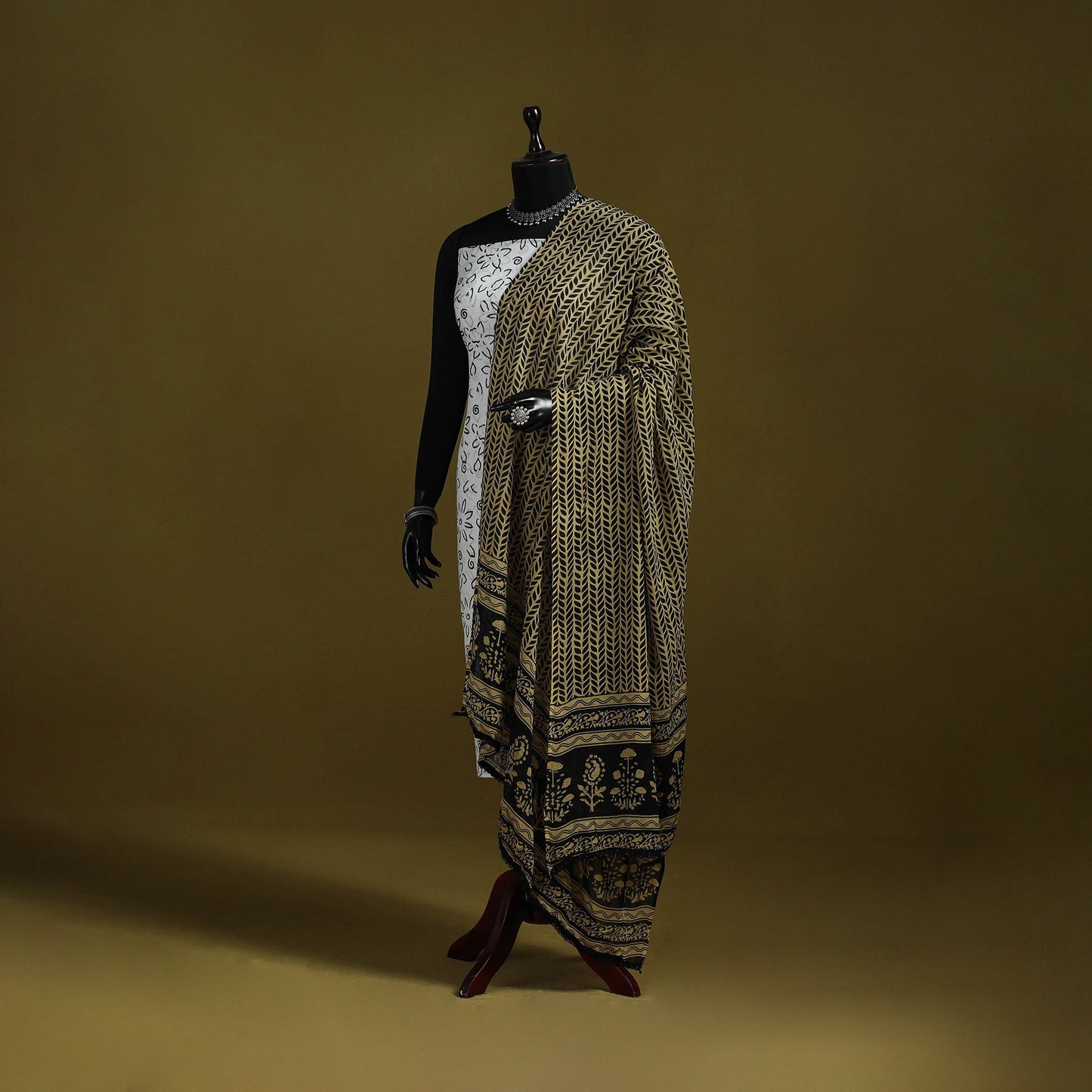 Cotton jaipur printed dupatta 116 - handcrafted