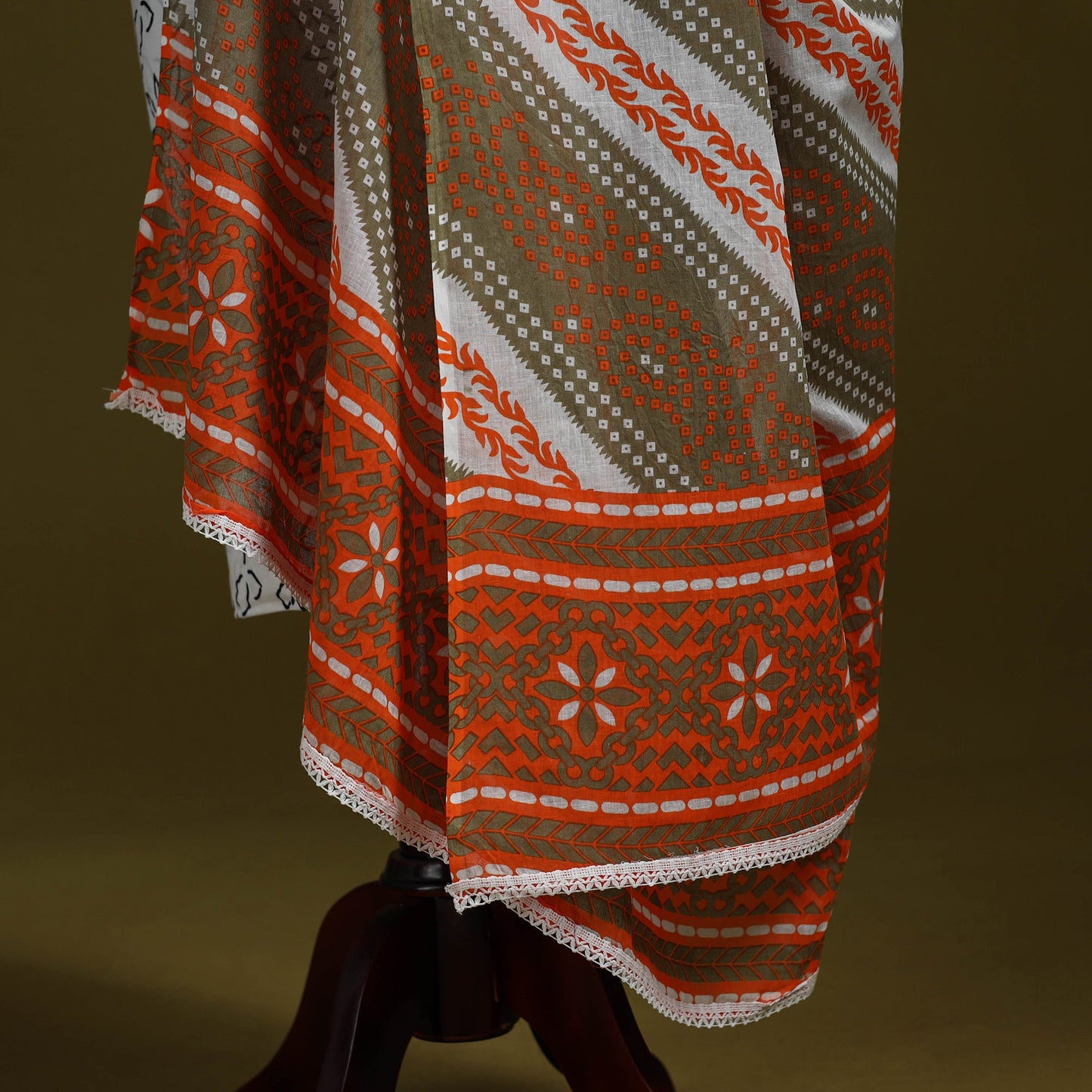 Cotton jaipur printed dupatta 12 - handcrafted