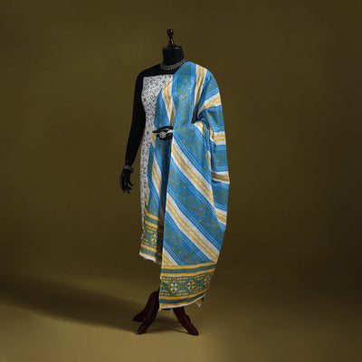 Cotton jaipur printed dupatta 13 - handcrafted