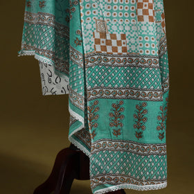 Cotton jaipur printed dupatta 14 - handcrafted