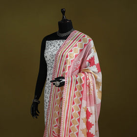 Cotton jaipur printed dupatta 15 - handcrafted