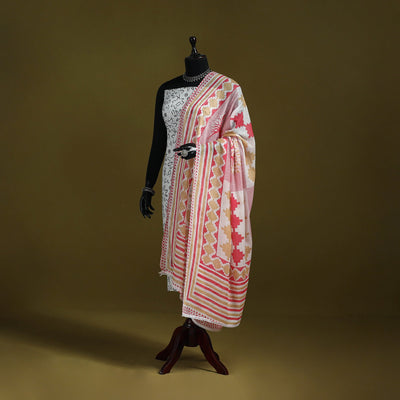 Cotton jaipur printed dupatta 15 - handcrafted