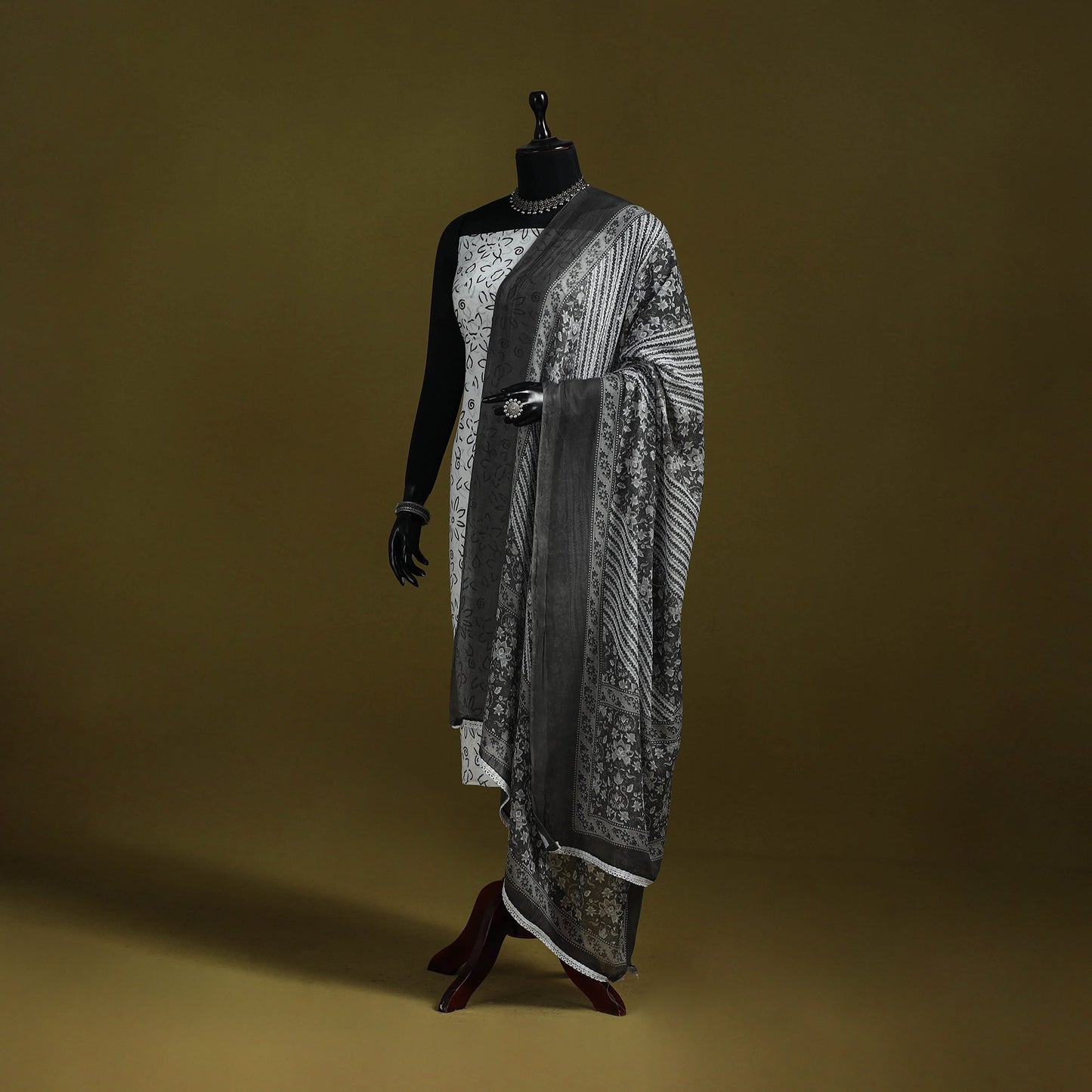 Cotton jaipur printed dupatta 16 - handcrafted