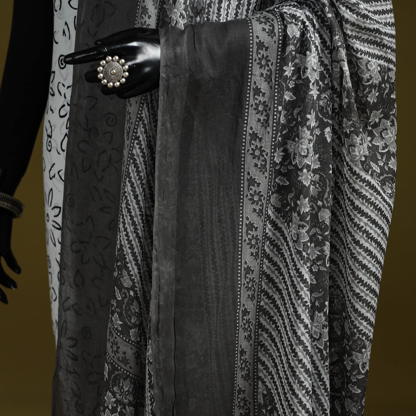 Cotton jaipur printed dupatta 16 - handcrafted