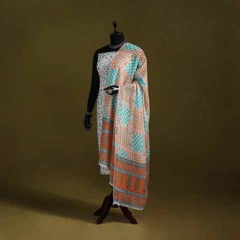 Cotton jaipur printed dupatta 17 - handcrafted