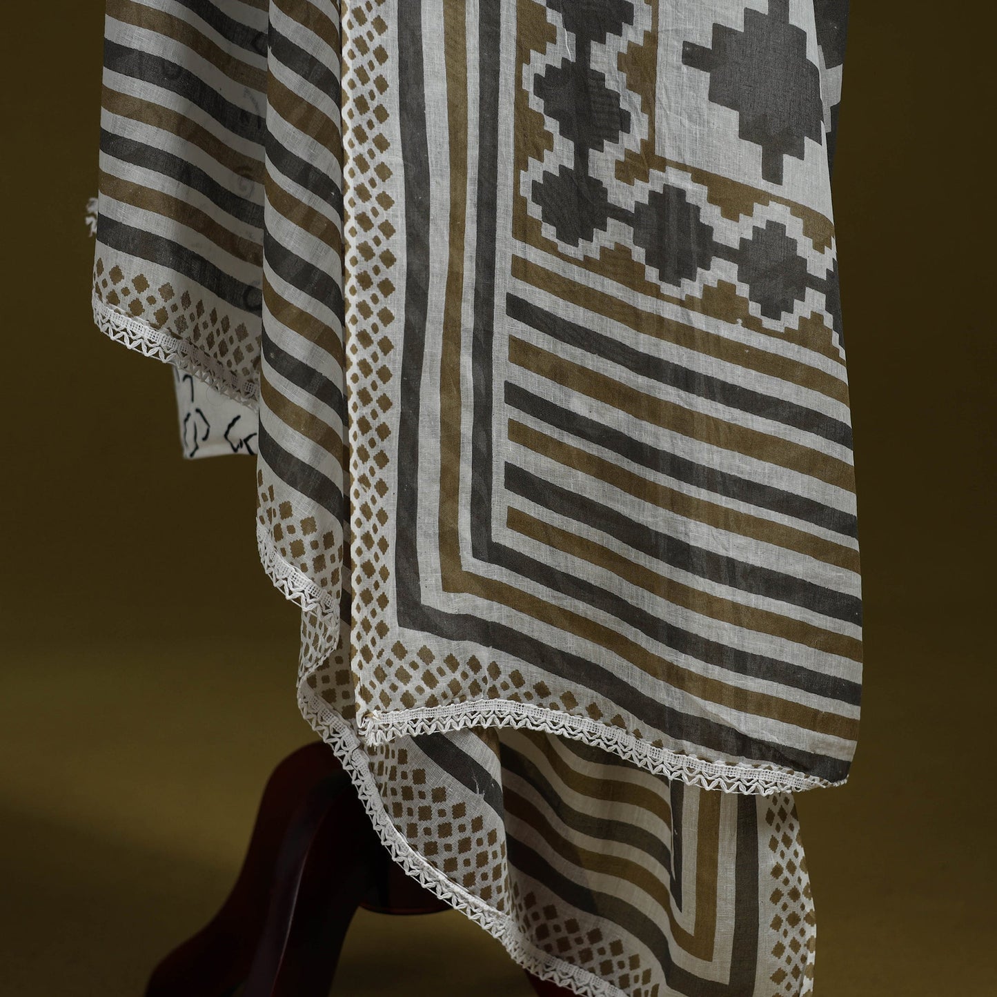 Cotton jaipur printed dupatta 20 - handcrafted