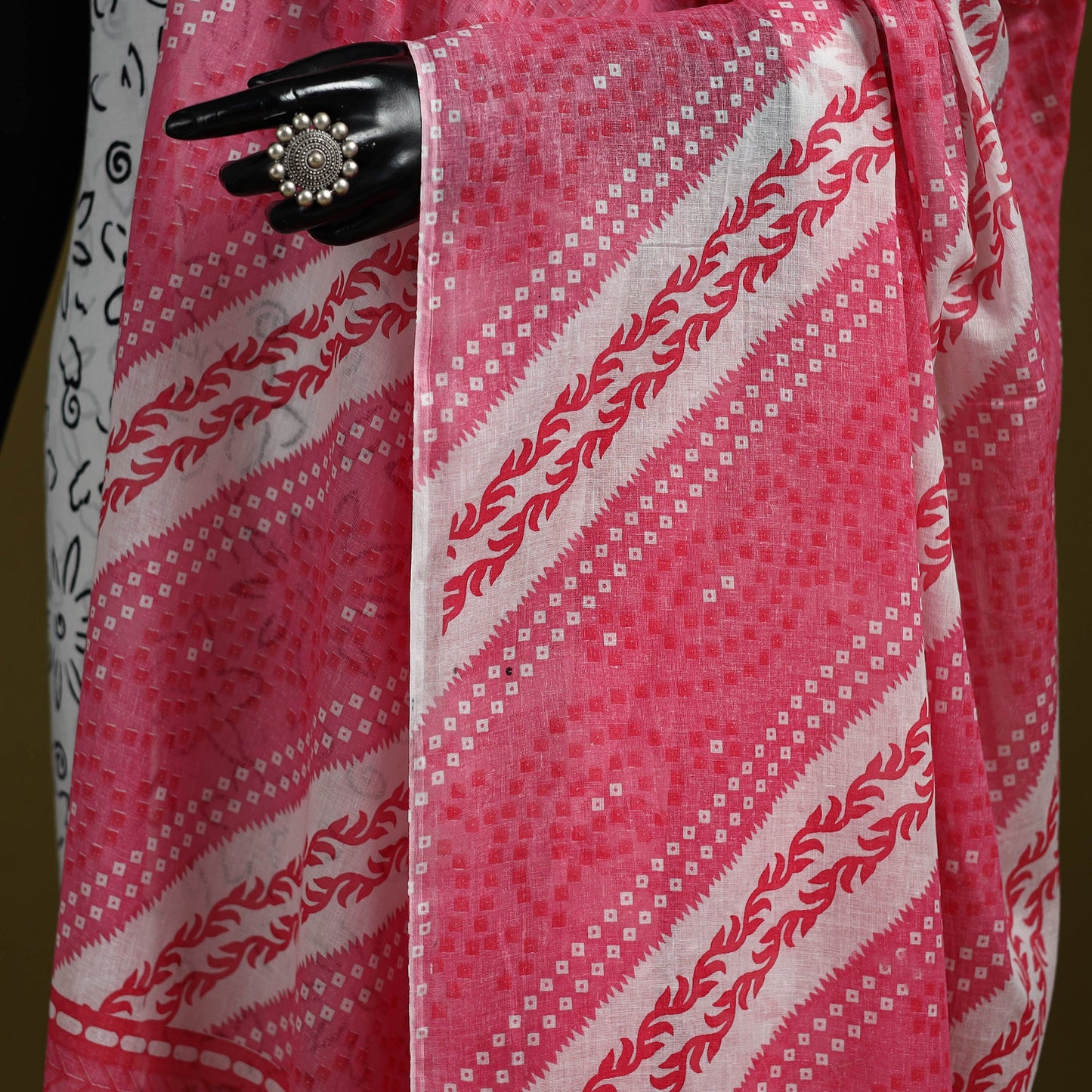 Cotton jaipur printed dupatta 21 - handcrafted