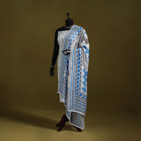 Cotton jaipur printed dupatta 25 - handcrafted