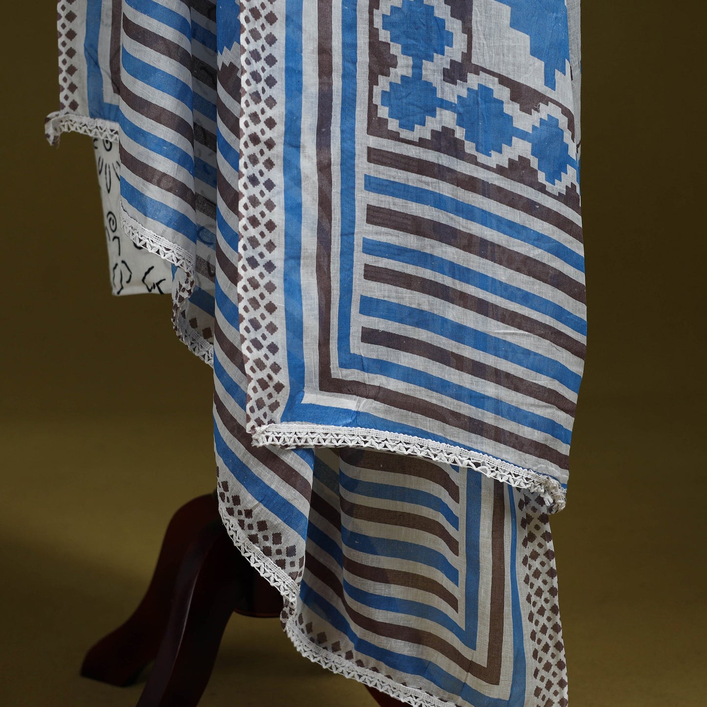 Cotton jaipur printed dupatta 25 - handcrafted