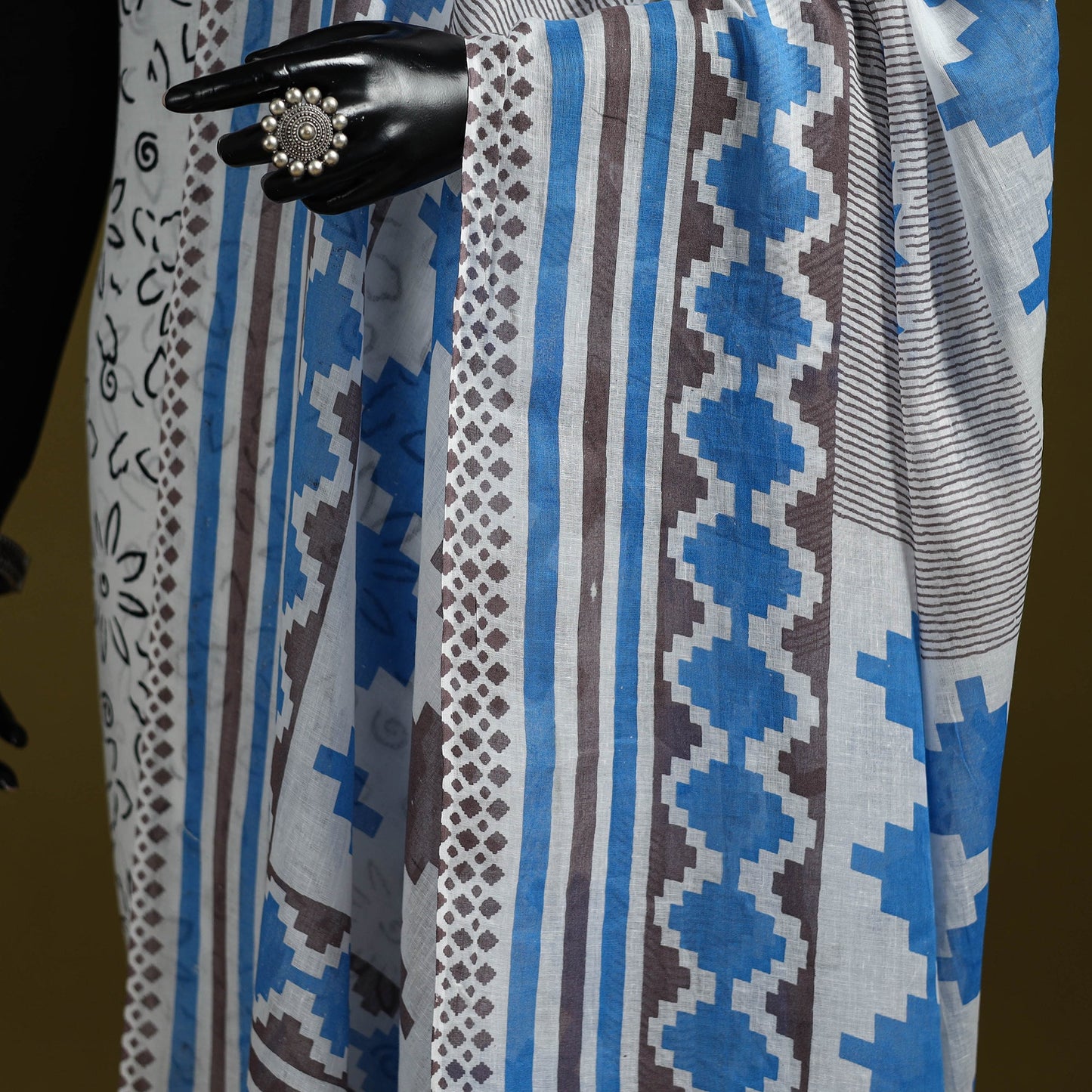 Cotton jaipur printed dupatta 25 - handcrafted
