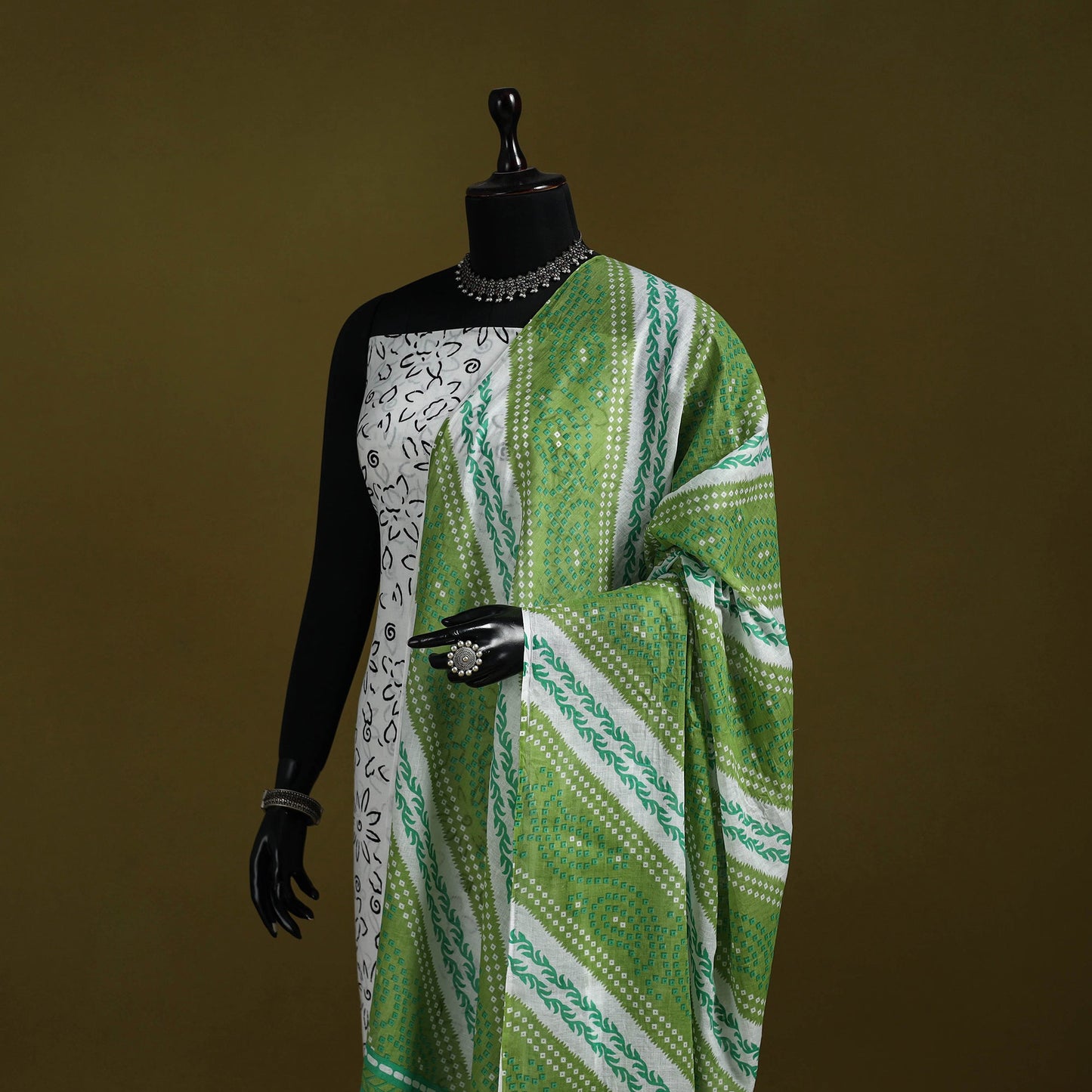 Cotton jaipur printed dupatta 26 - handcrafted