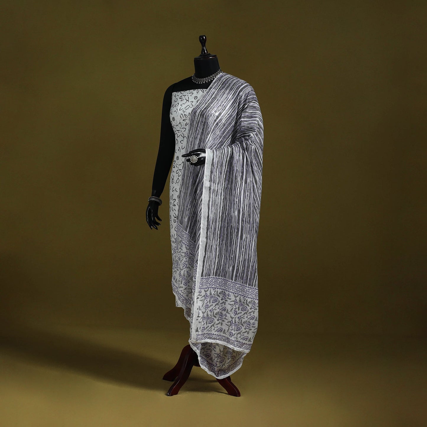 Cotton jaipur printed dupatta 27 - handcrafted