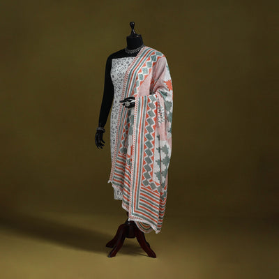 Cotton jaipur printed dupatta 28 - handcrafted