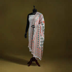 Cotton jaipur printed dupatta 28 - handcrafted