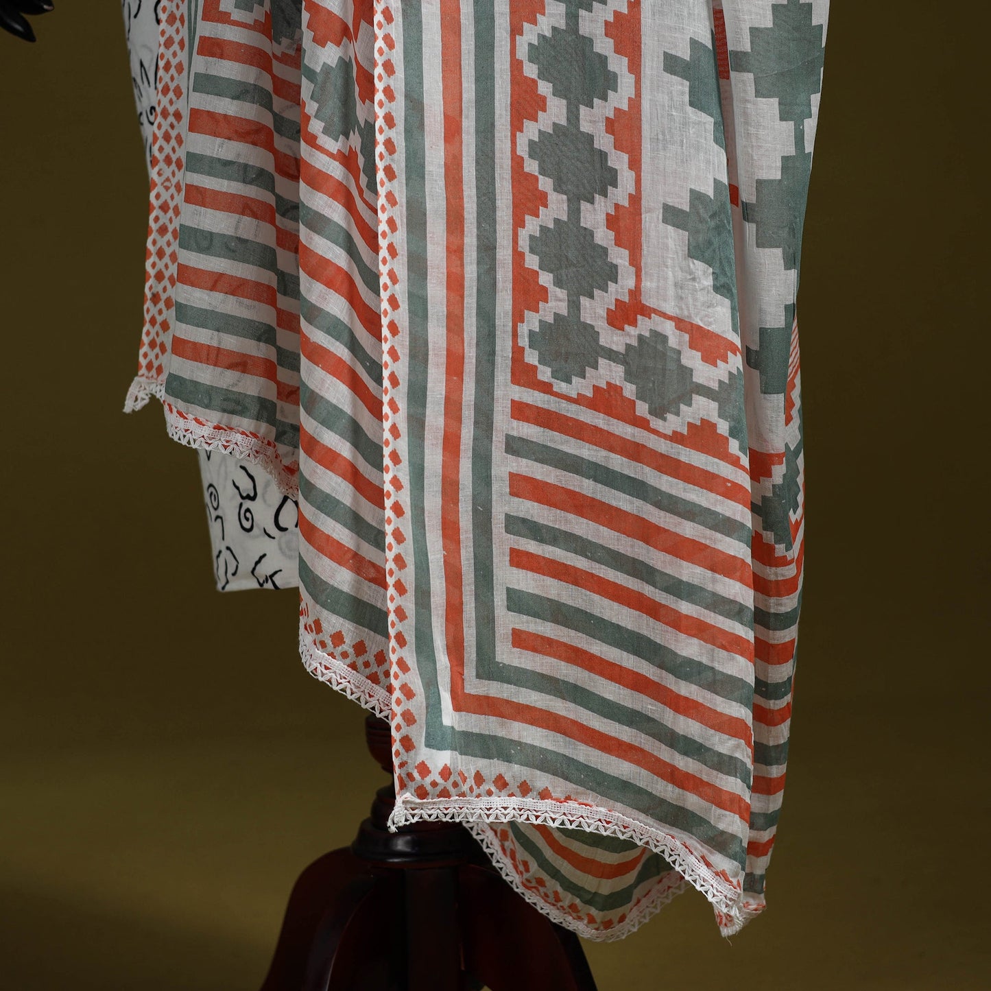 Cotton jaipur printed dupatta 28 - handcrafted