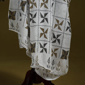 Cotton jaipur printed dupatta 32 - handcrafted