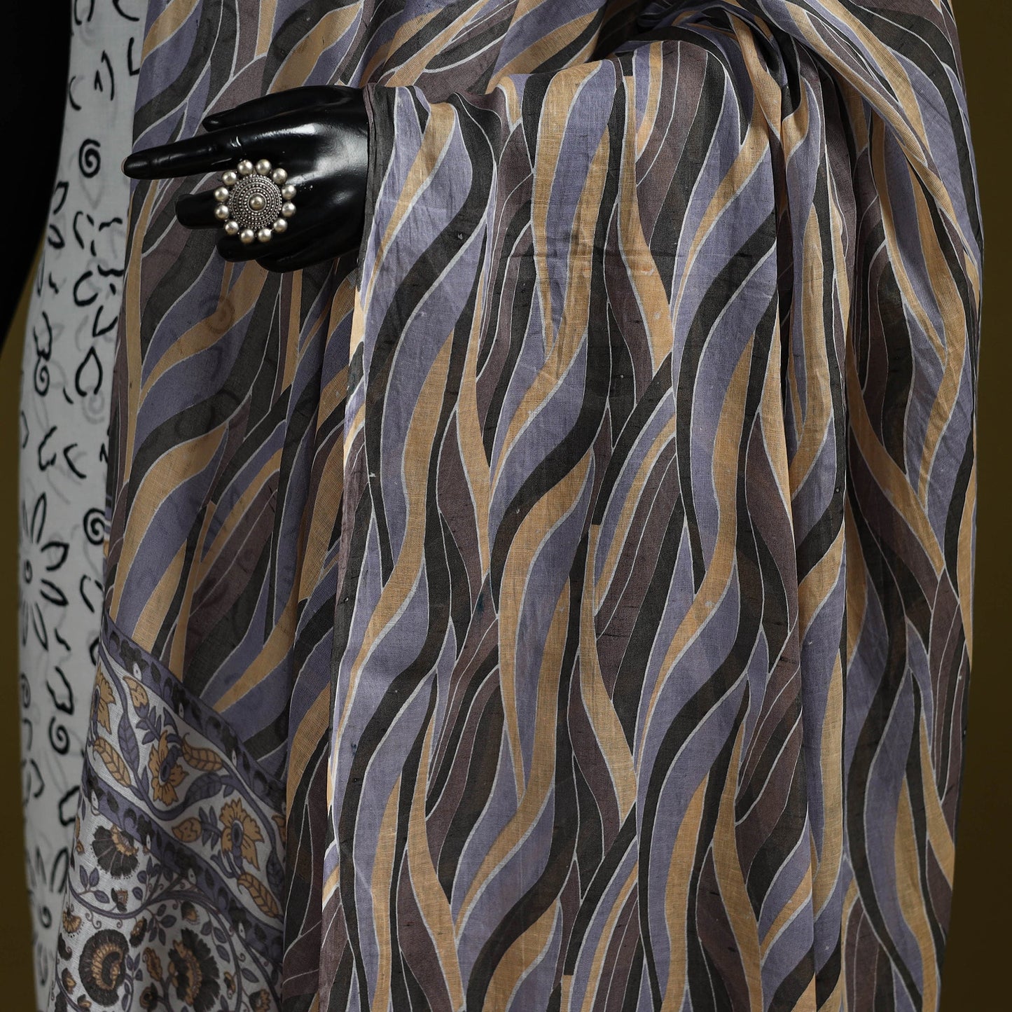 Cotton jaipur printed dupatta 33 - handcrafted