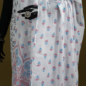 Cotton jaipur printed dupatta 34 - handcrafted