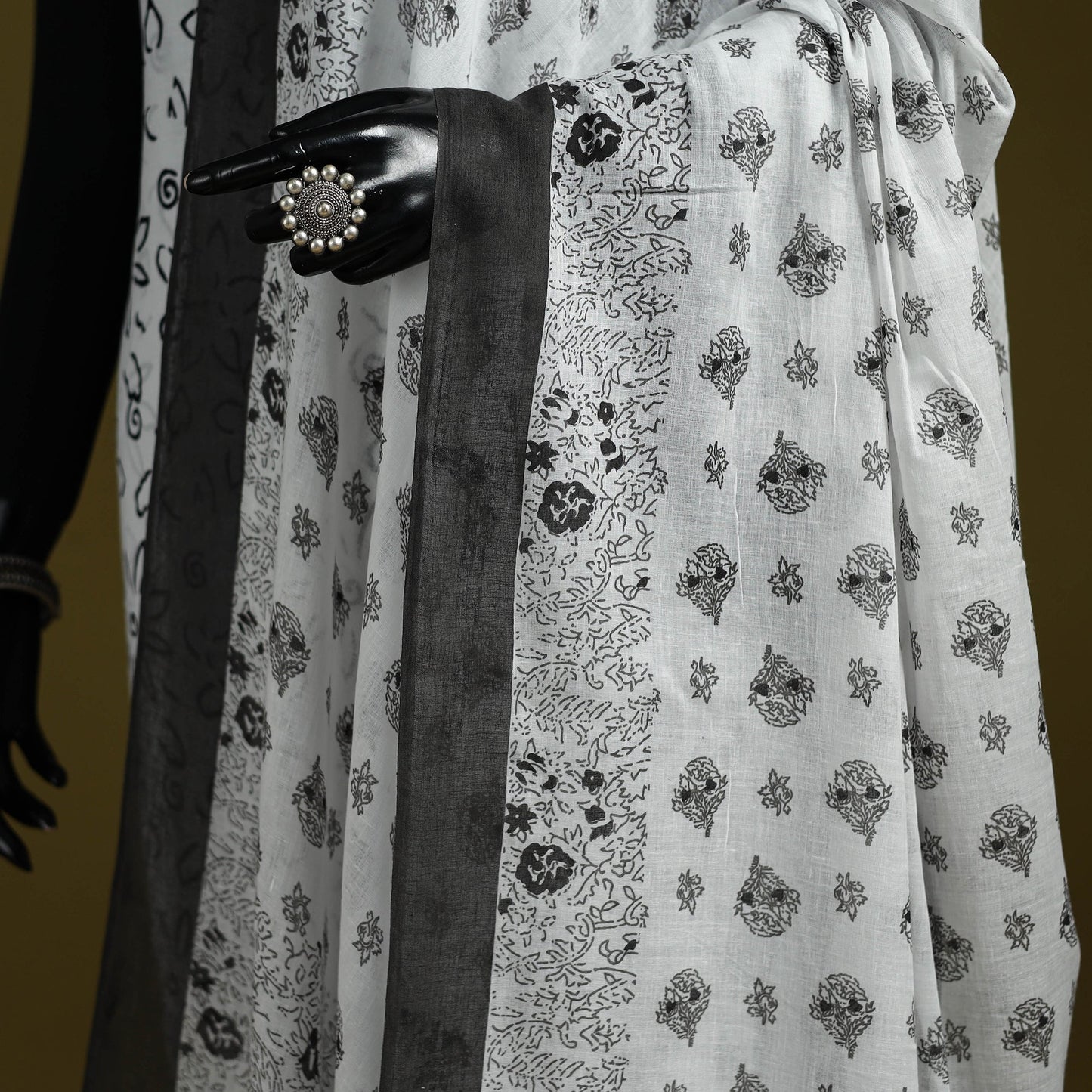 Cotton jaipur printed dupatta 36 - handcrafted