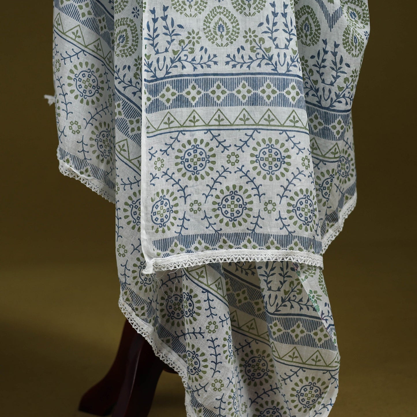 Cotton jaipur printed dupatta 37 - handcrafted