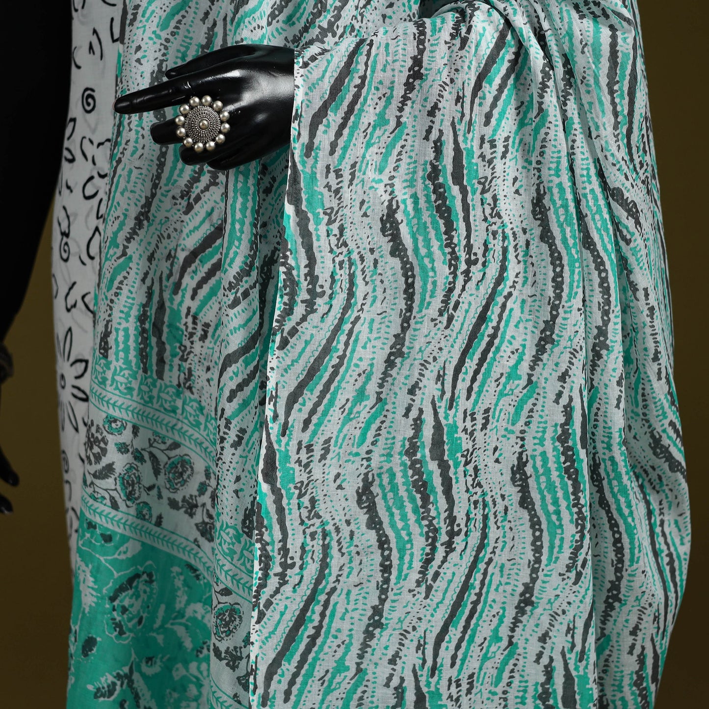 Cotton jaipur printed dupatta 38 - handcrafted