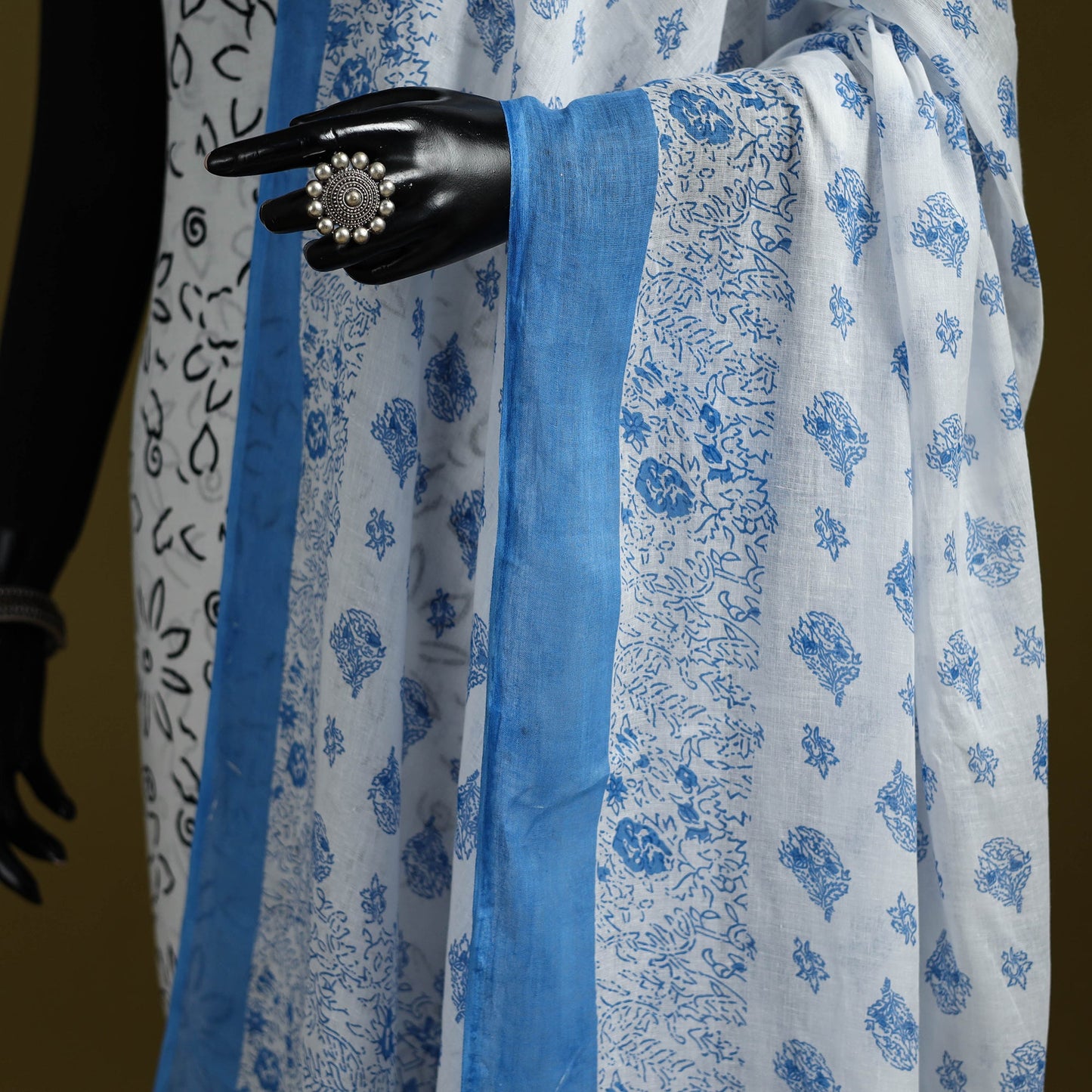 Cotton jaipur printed dupatta 39 - handcrafted