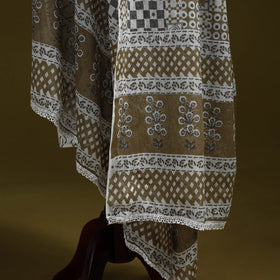 Cotton jaipur printed dupatta 40 - handcrafted