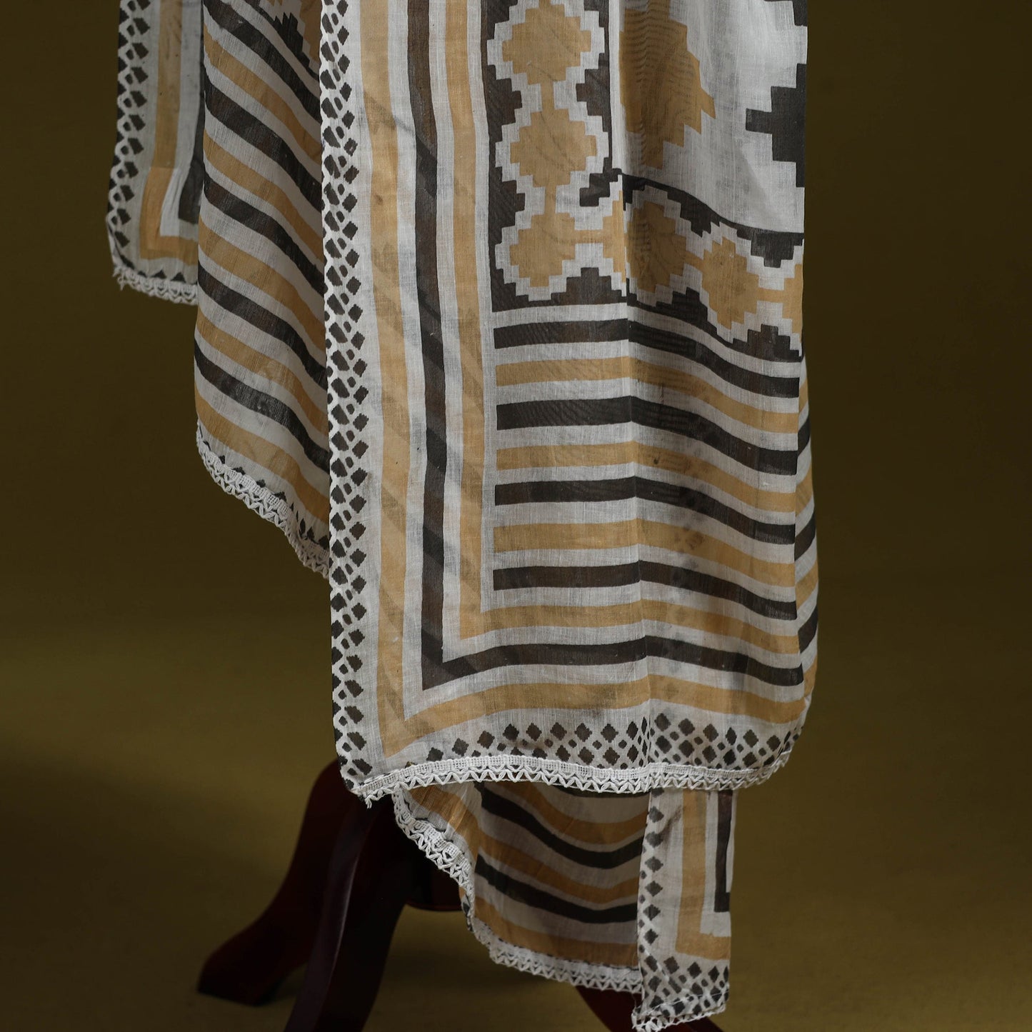 Cotton jaipur printed dupatta 41 - handcrafted