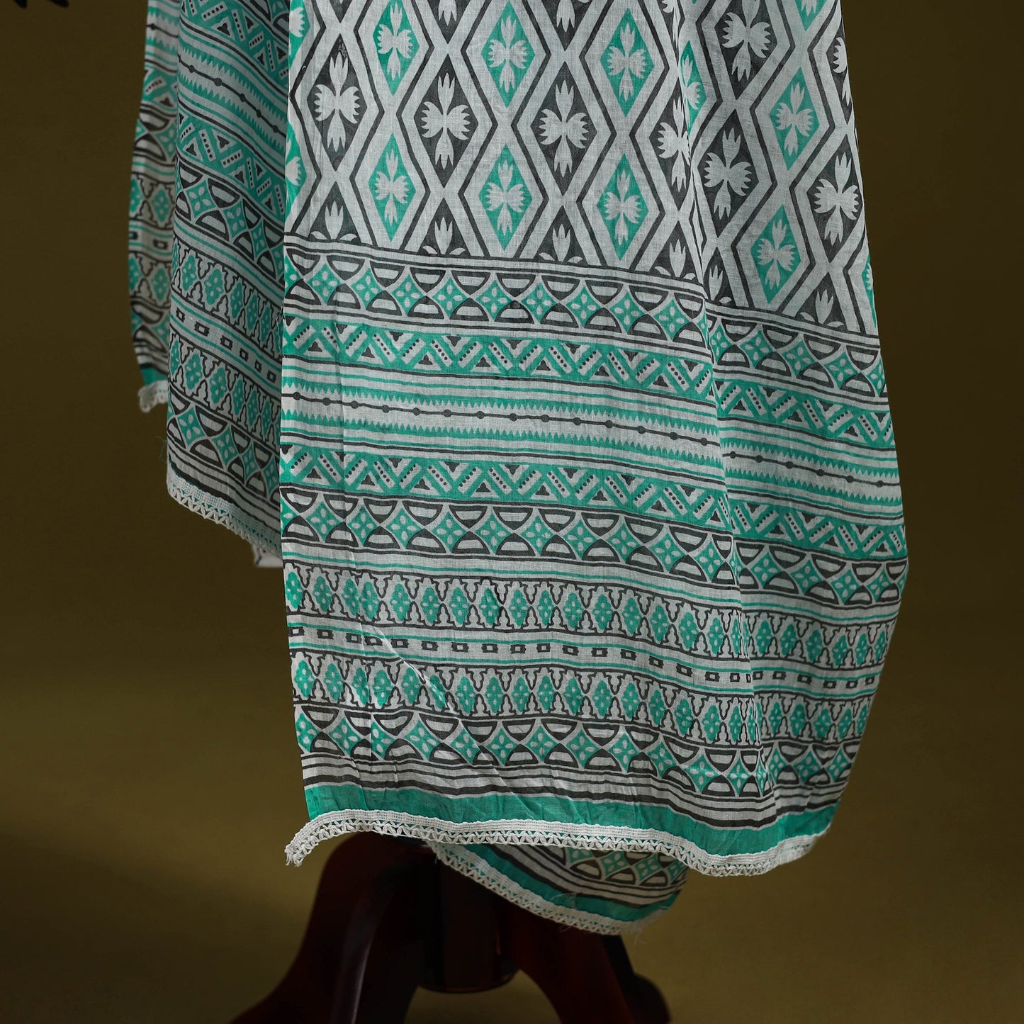 Cotton jaipur printed dupatta 43 - handcrafted