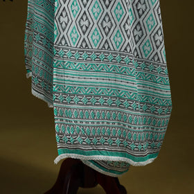 Cotton jaipur printed dupatta 43 - handcrafted