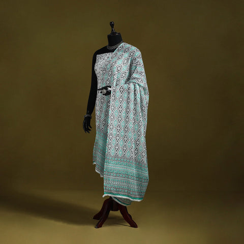 Cotton jaipur printed dupatta 43 - handcrafted