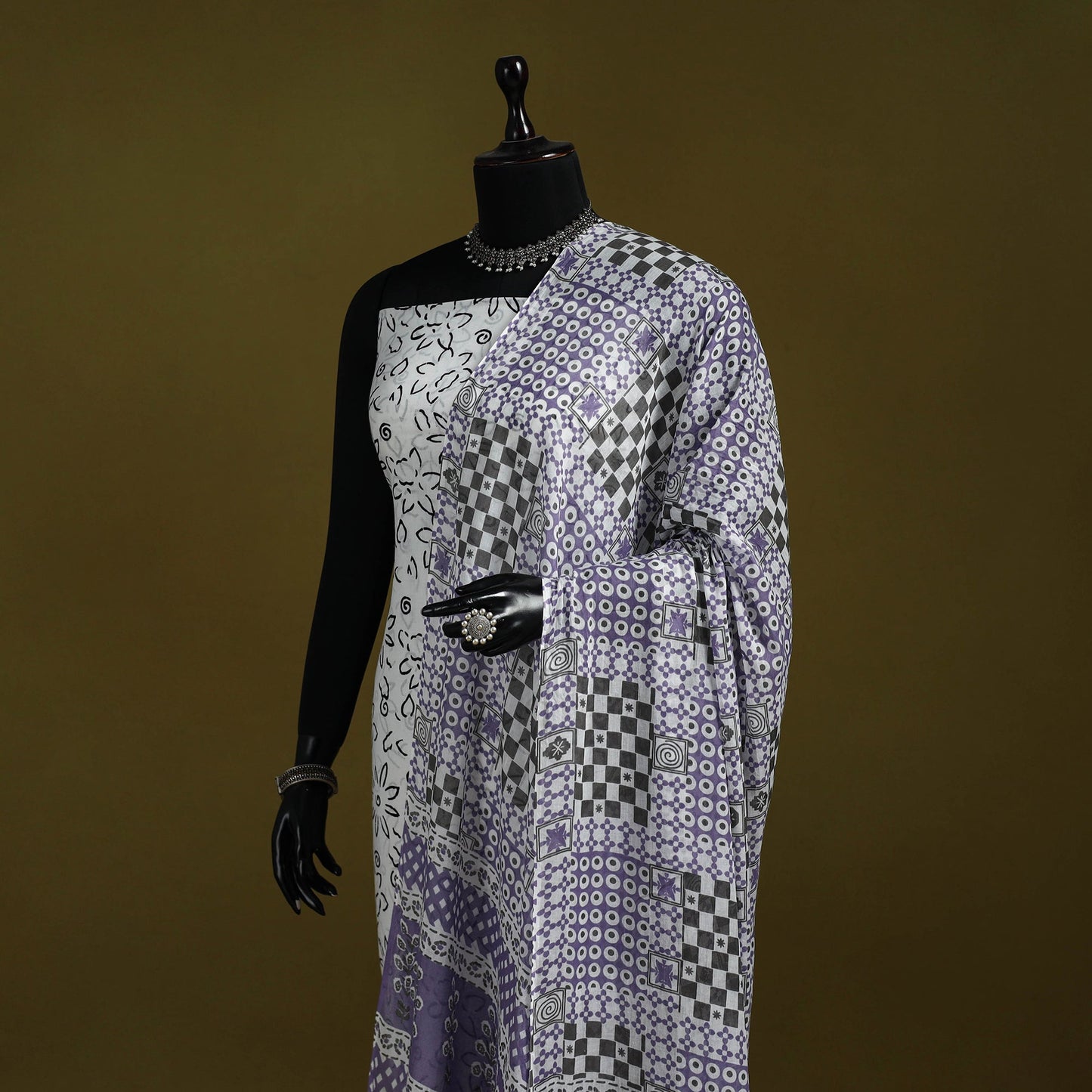 Cotton jaipur printed dupatta 46 - handcrafted