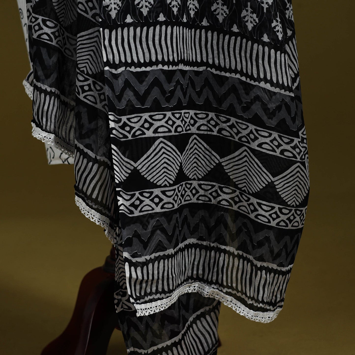 Cotton jaipur printed dupatta 48 - handcrafted