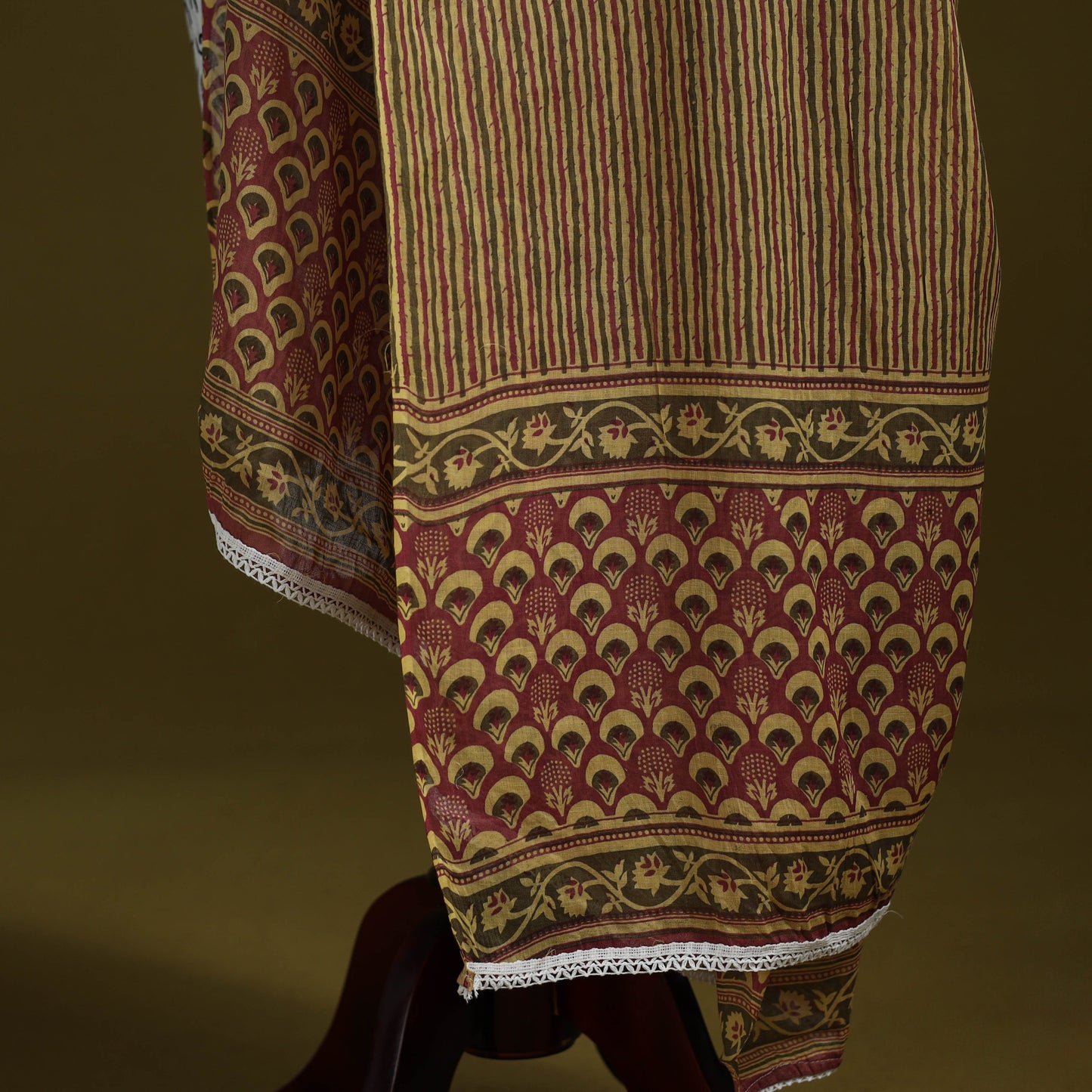 Cotton jaipur printed dupatta 50 - handcrafted